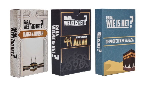 Setje van 3 Islamitische kaartenspellen